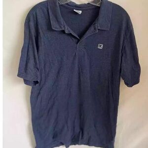 DC Skateboards Polo Shirt Men's Short Sleeve Blue  Size Large Skate Skater Y2K